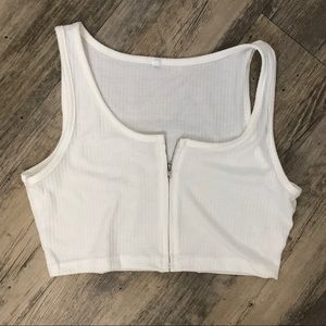 Cropped White Tank